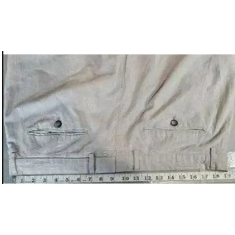 Banana Republic Mens 36x30 Heritage Pants Size Gray Standard Fit Linen Blend